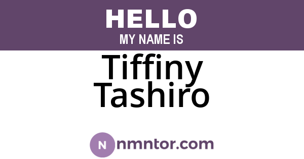 Tiffiny Tashiro