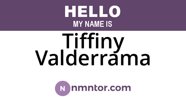 Tiffiny Valderrama