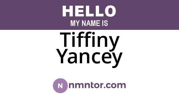 Tiffiny Yancey