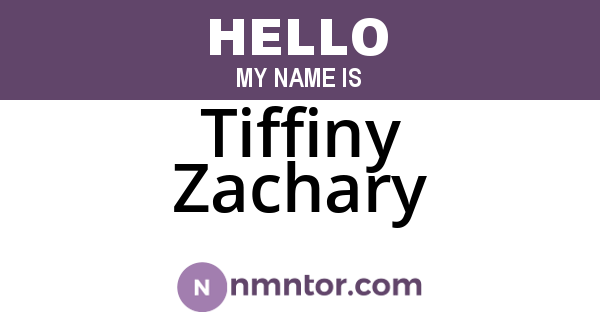 Tiffiny Zachary