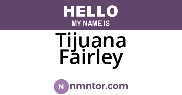 Tijuana Fairley