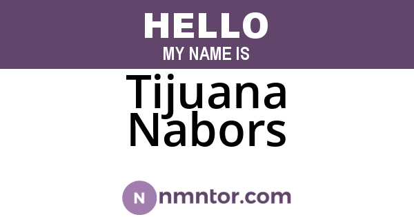 Tijuana Nabors