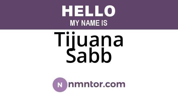 Tijuana Sabb
