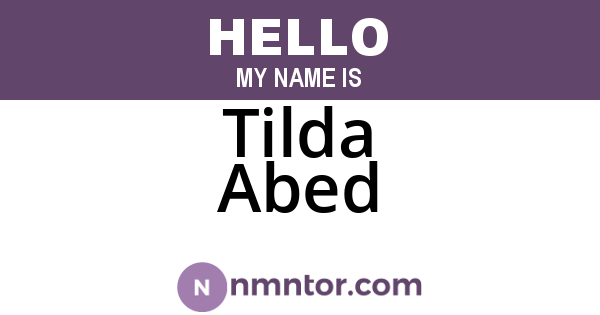 Tilda Abed