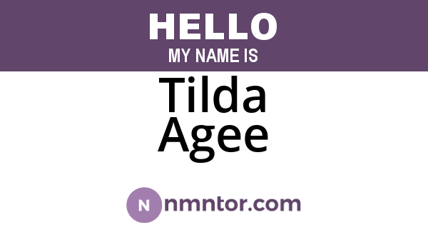 Tilda Agee