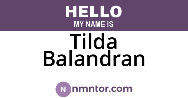 Tilda Balandran