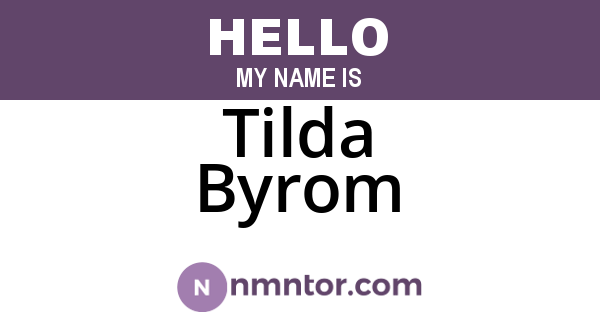 Tilda Byrom