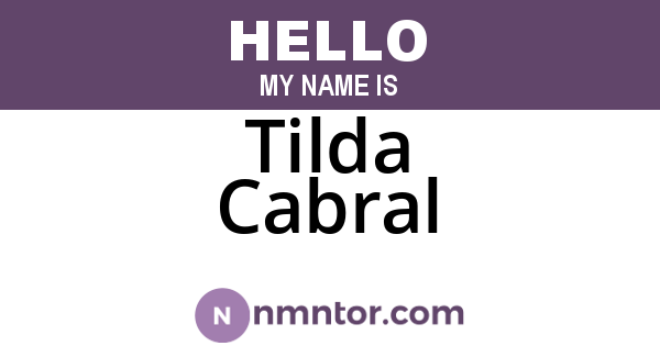 Tilda Cabral