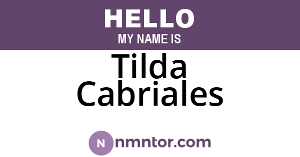 Tilda Cabriales