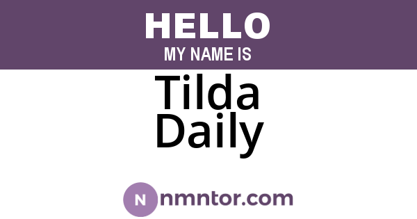 Tilda Daily