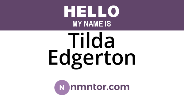 Tilda Edgerton