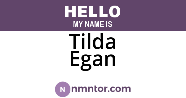 Tilda Egan