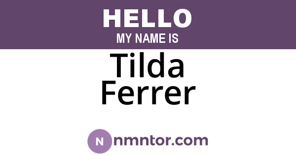 Tilda Ferrer