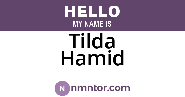 Tilda Hamid