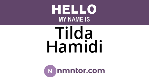 Tilda Hamidi