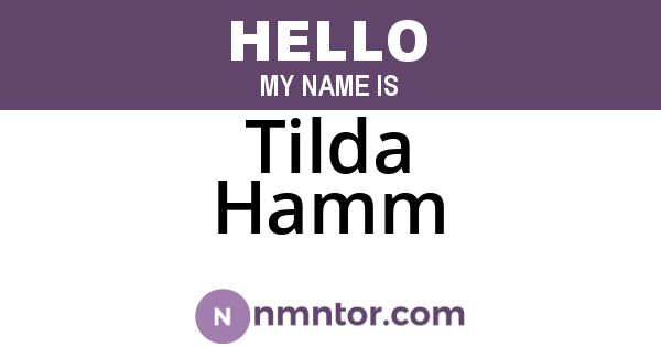 Tilda Hamm