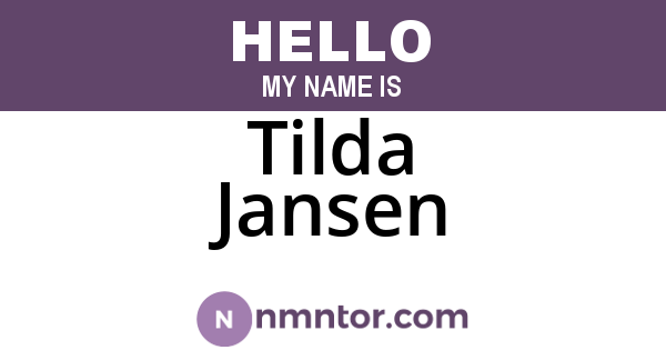 Tilda Jansen