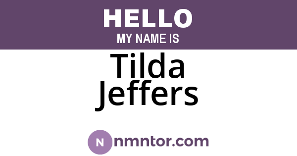 Tilda Jeffers