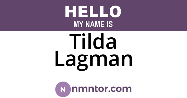 Tilda Lagman