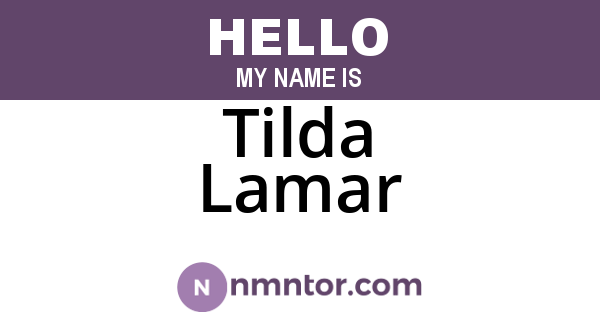 Tilda Lamar