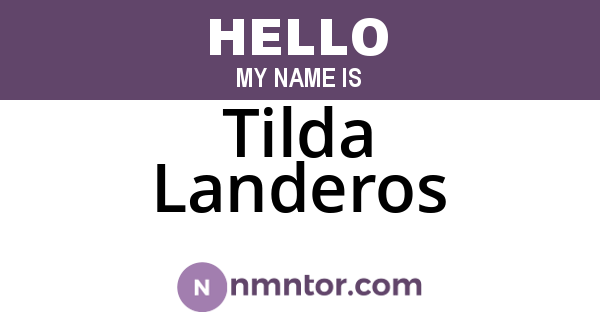 Tilda Landeros