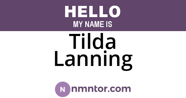 Tilda Lanning