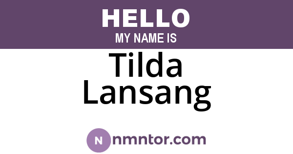 Tilda Lansang