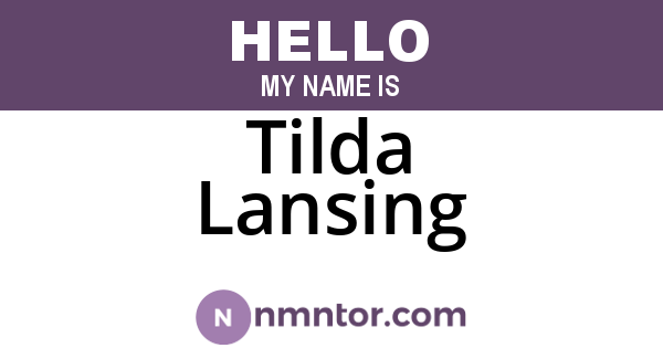 Tilda Lansing