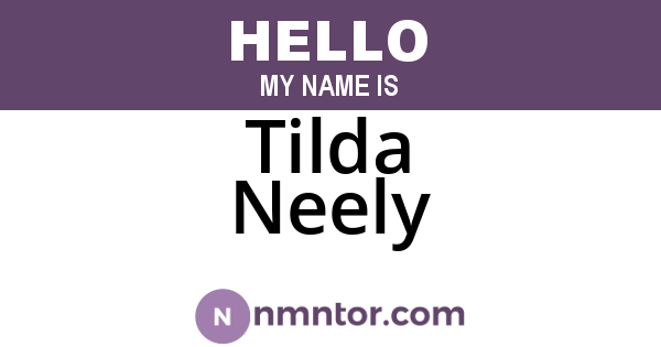 Tilda Neely