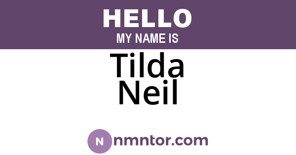 Tilda Neil