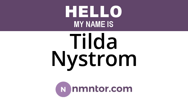 Tilda Nystrom