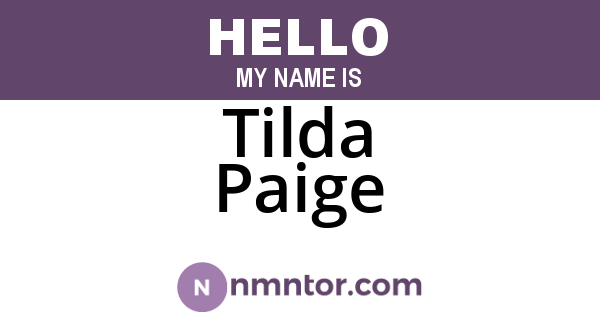 Tilda Paige