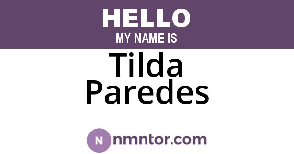 Tilda Paredes