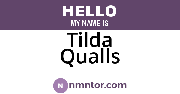 Tilda Qualls