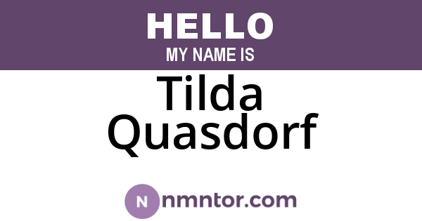 Tilda Quasdorf