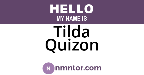 Tilda Quizon