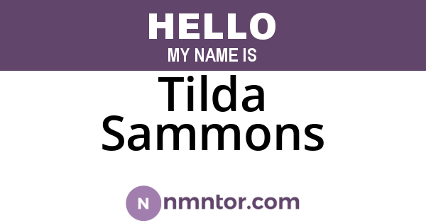Tilda Sammons