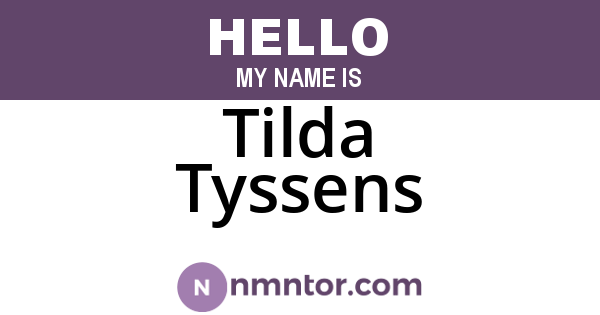 Tilda Tyssens