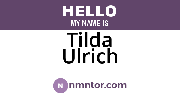 Tilda Ulrich