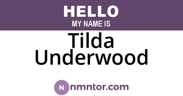 Tilda Underwood