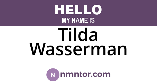 Tilda Wasserman