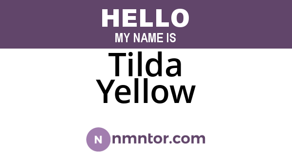 Tilda Yellow