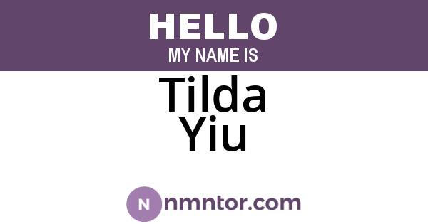 Tilda Yiu