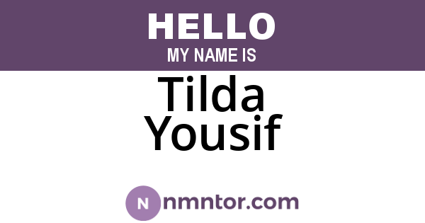 Tilda Yousif
