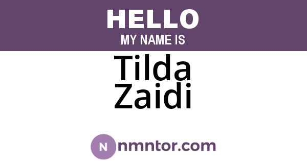 Tilda Zaidi