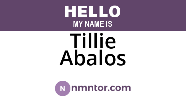 Tillie Abalos