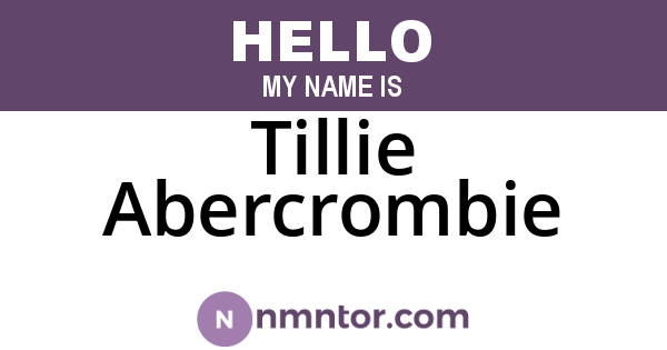 Tillie Abercrombie