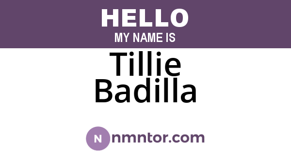 Tillie Badilla