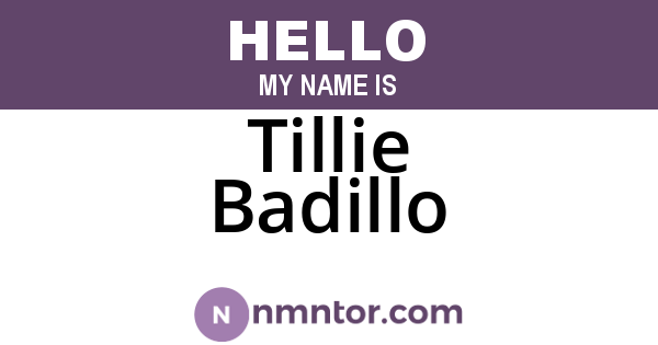 Tillie Badillo