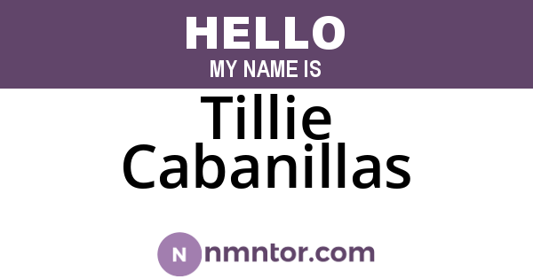 Tillie Cabanillas